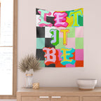 Let it Be Checker Wall Tapestry Gallery Image 2