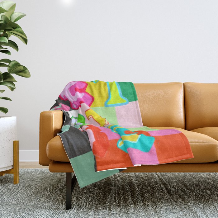 Let It Be Checker Throw Blanket Gallery Image 1