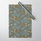 William Morris Vintage Larkspur Blue Green Wrapping Paper Gallery Image 1