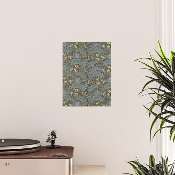 William Morris Vintage Larkspur Blue Green Poster Gallery Image 2