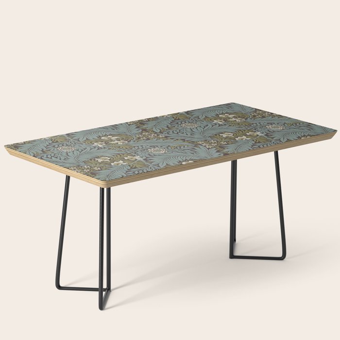 William Morris Vintage Larkspur Blue Green Coffee Table Gallery Image 1