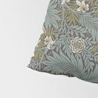 William Morris Vintage Larkspur Blue Green Pillow Sham Gallery Image 4