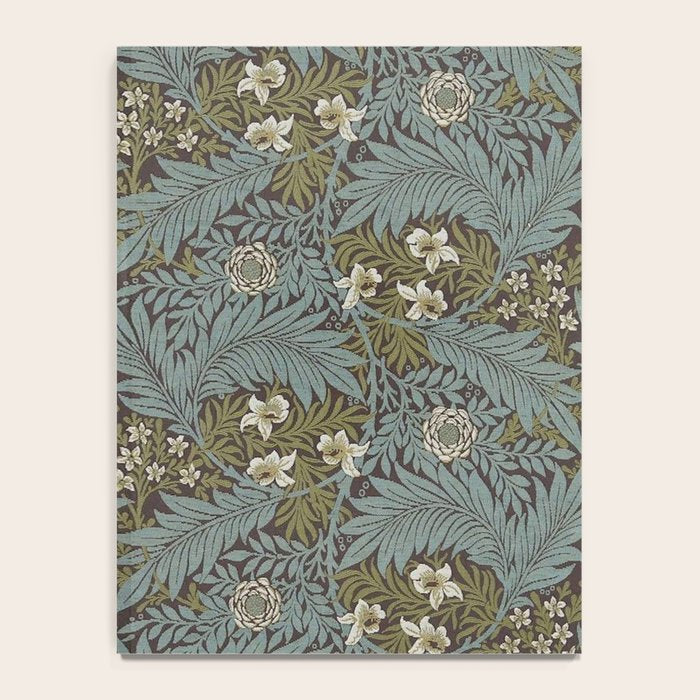 William Morris Vintage Larkspur Blue Green Notebook Gallery Image 4