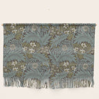 William Morris Vintage Larkspur Blue Green Wall Hanging Gallery Image 1