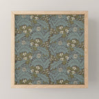 William Morris Vintage Larkspur Blue Green Mini Art Print Gallery Image 1