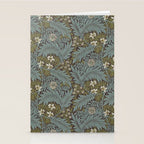 William Morris Vintage Larkspur Blue Green Stationery Card Gallery Image 2