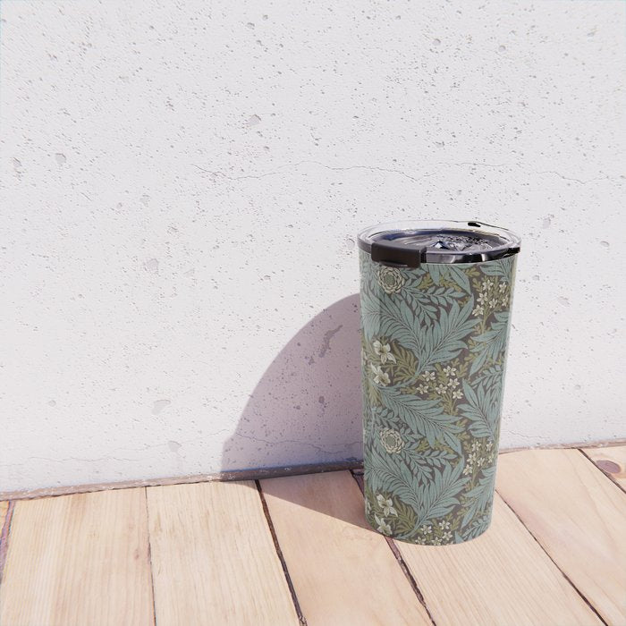 William Morris Vintage Larkspur Blue Green Travel Mug Gallery Image 4