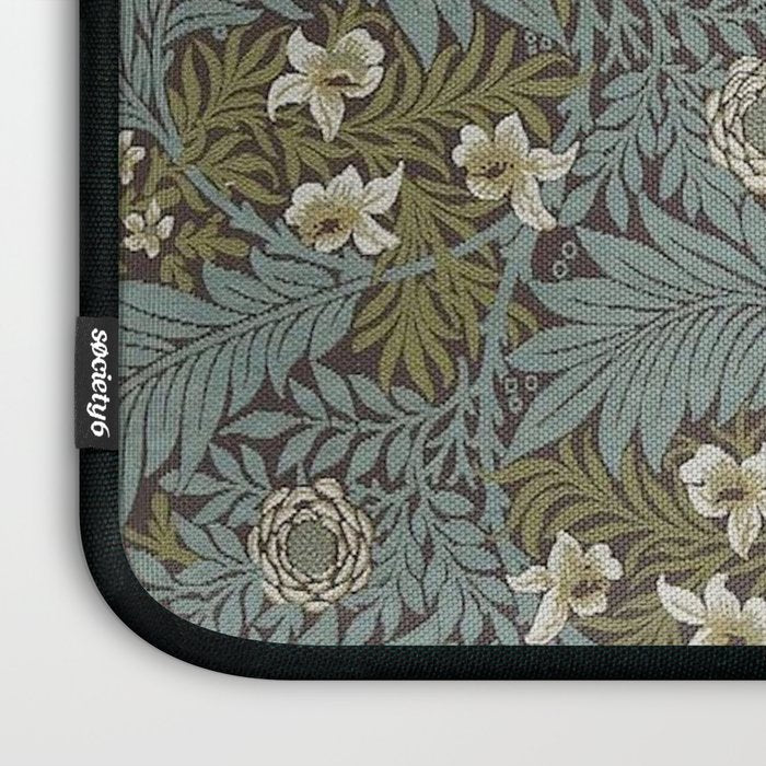 William Morris Vintage Larkspur Blue Green Laptop Sleeve Gallery Image 3