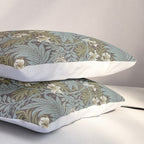 William Morris Vintage Larkspur Blue Green Pillow Sham Gallery Image 3