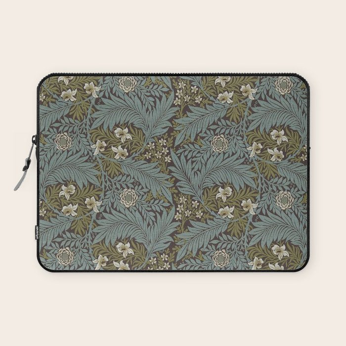 William Morris Vintage Larkspur Blue Green Laptop Sleeve Gallery Image 1