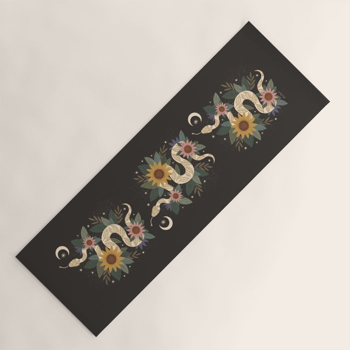 Year of the Snake - Black Yoga Mat Gallery Image 1