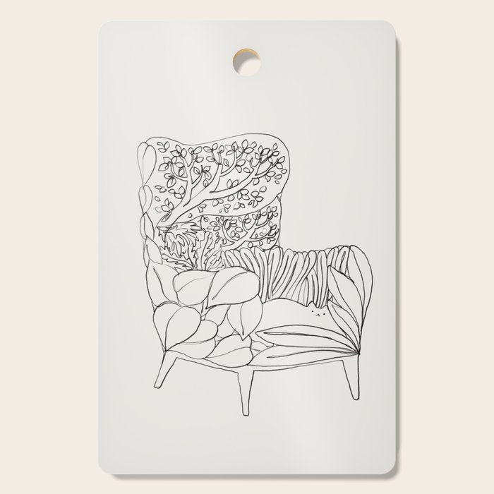 Cat and Plant 19 Cutting Board Gallery Image 1