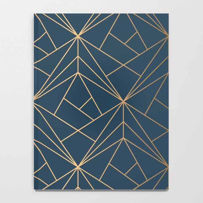 Benjamin Moore Hidden Sapphire Gold Geometric Pattern With White Shimmer Notebook Gallery Image 4