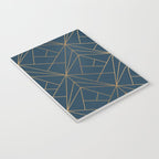 Benjamin Moore Hidden Sapphire Gold Geometric Pattern With White Shimmer Notebook Gallery Image 3