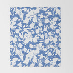 Floral Simplistic Silhouettes B Throw Blanket Gallery Image 2