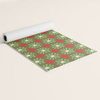 Retro Christmas Atomic Dots Mid Century Modern Xmas Pattern on Red Yoga Mat Gallery Image 2
