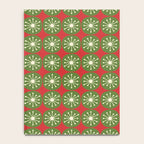 Retro Christmas Atomic Dots Mid Century Modern Xmas Pattern on Red Notebook Gallery Image 4