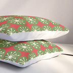 Retro Christmas Atomic Dots Mid Century Modern Xmas Pattern on Red Pillow Sham Gallery Image 3