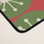 Retro Christmas Atomic Dots Mid Century Modern Xmas Pattern on Red Desk Mat Gallery Image 4