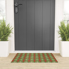 Retro Christmas Atomic Dots Mid Century Modern Xmas Pattern on Red Welcome Mat Gallery Image 3