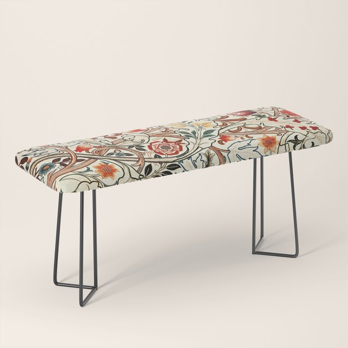 William Morris Floral Acanthus Bench Gallery Image 1