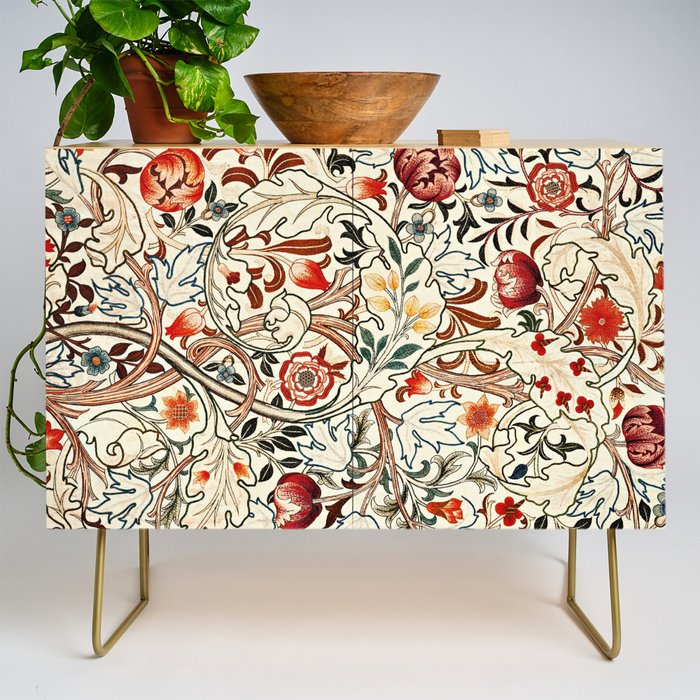 William Morris Floral Acanthus Credenza Gallery Image 1