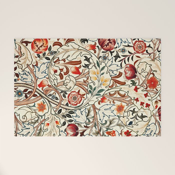 William Morris Floral Acanthus Welcome Mat Gallery Image 1