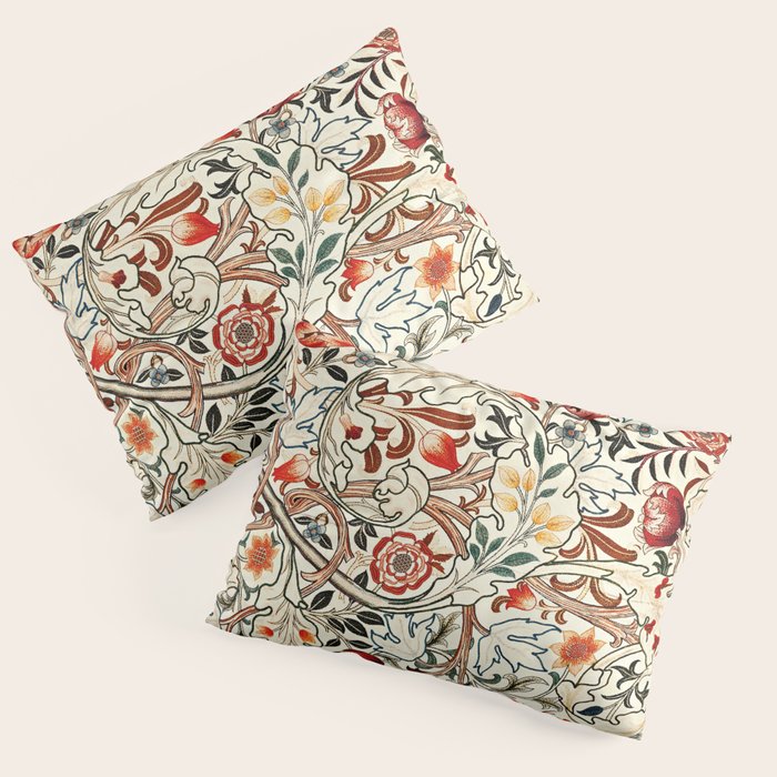 William Morris Floral Acanthus Pillow Sham Gallery Image 1