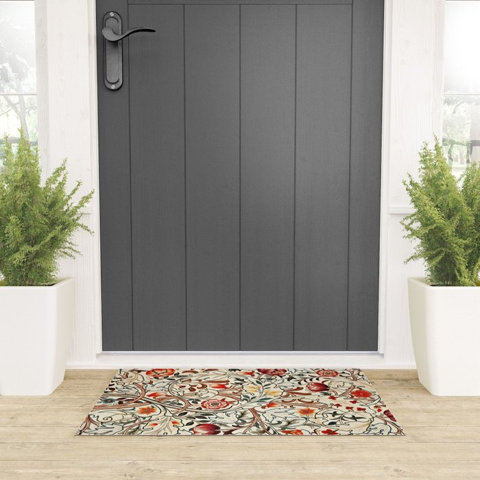 William Morris Floral Acanthus Welcome Mat Gallery Image 3