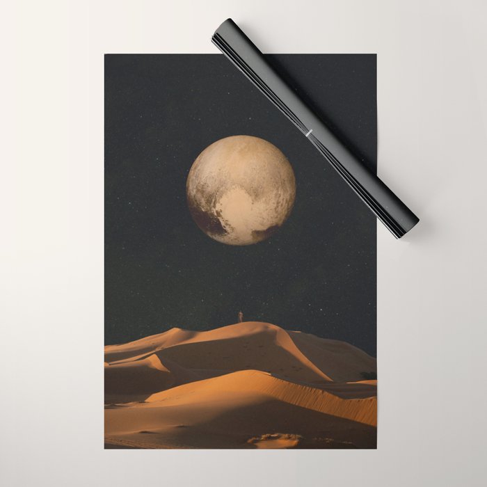 a Golden space glimpse Wrapping Paper Gallery Image 1