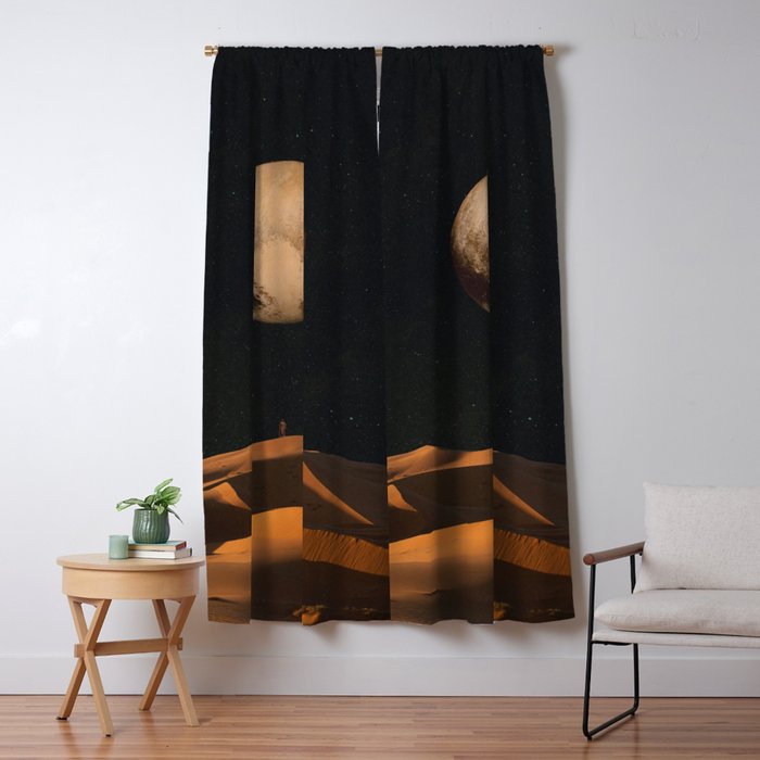 a Golden space glimpse Window Curtain Gallery Image 1