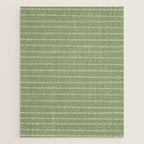 Minimal, Line Art, Stripes, Sage Green Jigsaw Puzzle Gallery Image 1