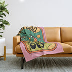 KINDA SAD BUT STAYING GROOVY Throw Blanket Gallery Image 1