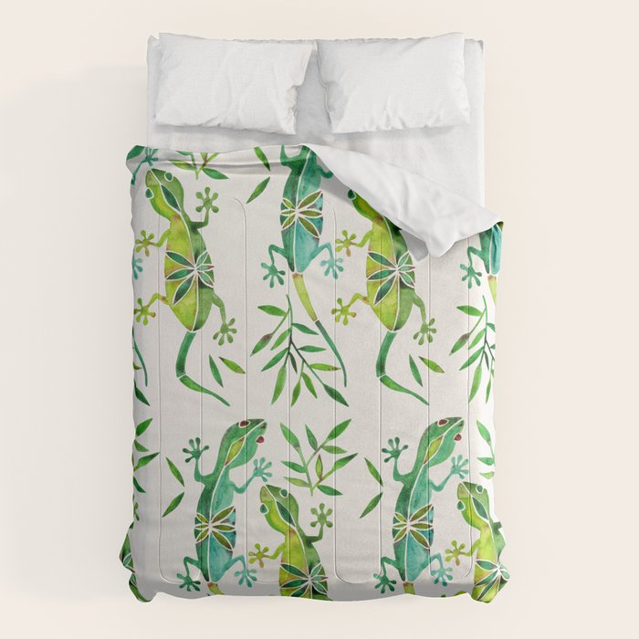 Geckos - Green Palette Comforter Gallery Image 1
