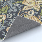 William Morris Vintage Strawberry Thief Blue Indigo Mineral Rug Gallery Image 4