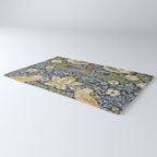 William Morris Vintage Strawberry Thief Blue Indigo Mineral Rug Gallery Image 3