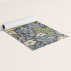 William Morris Vintage Strawberry Thief Blue Indigo Mineral Yoga Mat Gallery Image 2