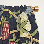 William Morris Vintage Strawberry Thief Blue Indigo Mineral Window Curtain Gallery Image 2