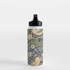 William Morris Vintage Strawberry Thief Blue Indigo Mineral Water Bottle Gallery Image 3