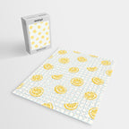 Retro lemon fruit slice cartoon pattern Jigsaw Puzzle Gallery Image 2