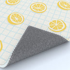 Retro lemon fruit slice cartoon pattern Rug Gallery Image 4