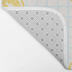 Retro lemon fruit slice cartoon pattern Bath Mat Gallery Image 2