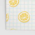 Retro lemon fruit slice cartoon pattern Poster Gallery Image 3