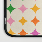 Retro Rainbow Starburst Grid - Playful Geometric on Cream Background Laptop Sleeve Gallery Image 3