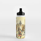 'Christmas Party Cats' by Louis Wain Vintage Cat Art Water Bottle Gallery Image 2