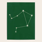 Libra Zodiac Star Constellation Line Art Green Poster Gallery Image 4
