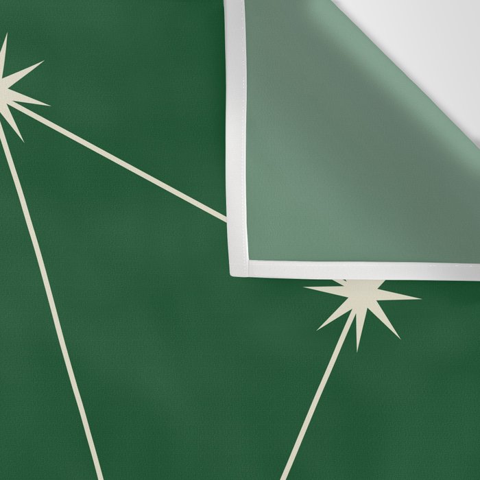Libra Zodiac Star Constellation Line Art Green Wall Tapestry Gallery Image 3