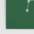 Libra Zodiac Star Constellation Line Art Green Poster Gallery Image 3