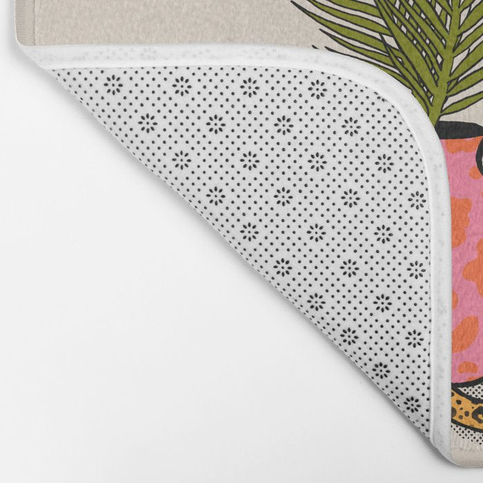 Cheetah & Plant Bath Mat Gallery Image 2