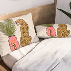 Cheetah & Plant Pillow Sham Gallery Image 2